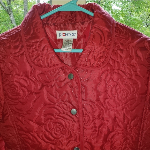 Red Roses Peacoat - Picture 3 of 4